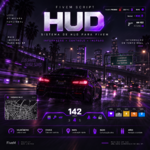 HUD Completa com Chat, Notify e Velocímetro – All frameworks