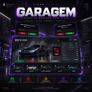 1 mês / TBS Garage — Sistema de Garagem com IPVA, Apreensão, Transferência e Skills