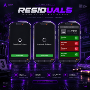 1 mês / TBS Residuals — Perícia Policial de Resíduos com Tablet