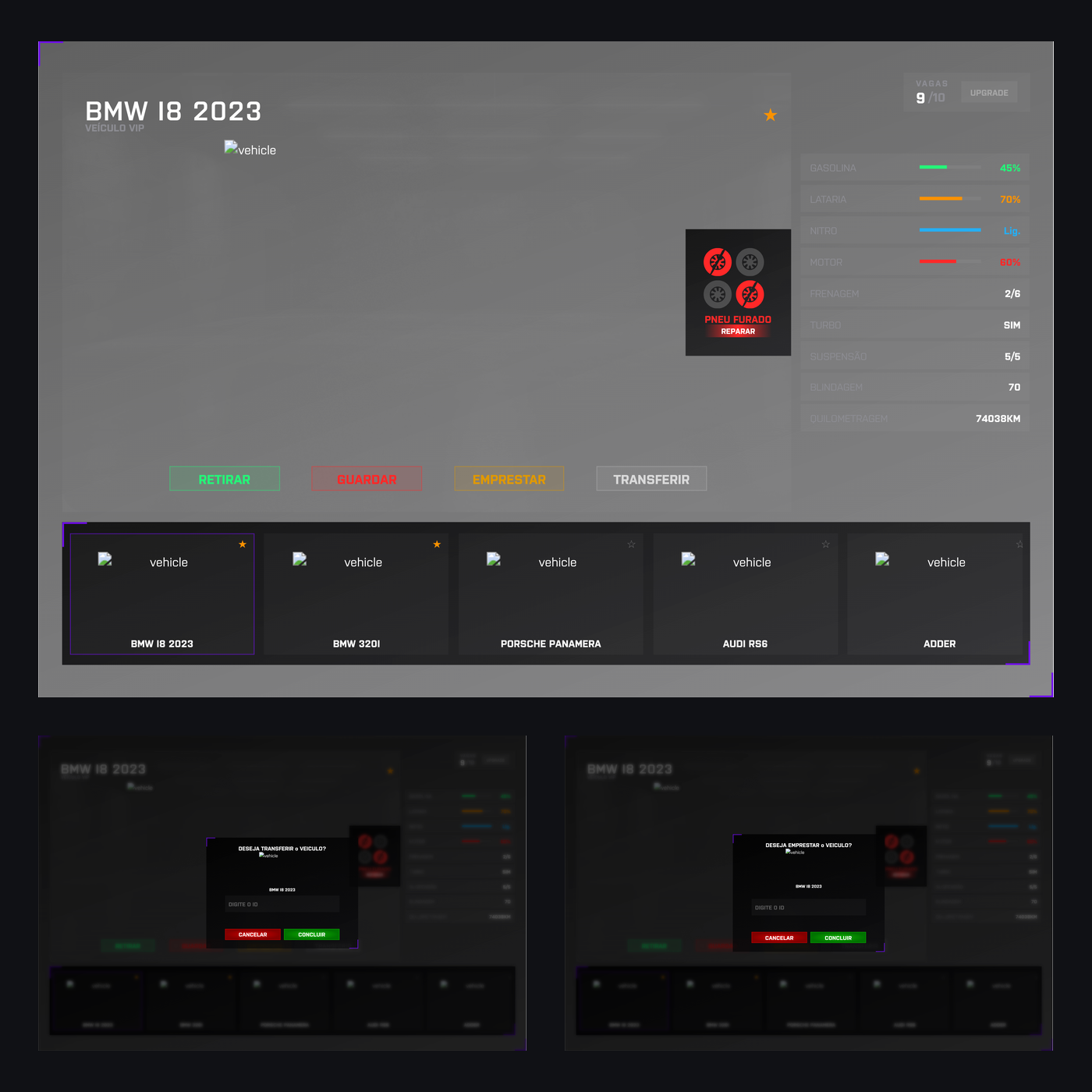 1 mês / TBS Garage — Sistema de Garagem com IPVA, Apreensão, Transferência e Skills - Imagem 2