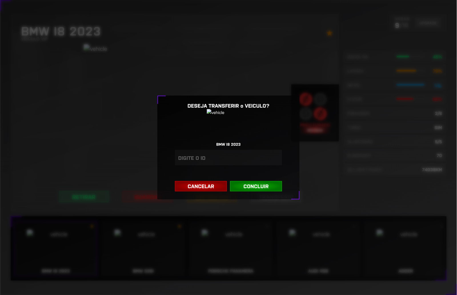 1 mês / TBS Garage — Sistema de Garagem com IPVA, Apreensão, Transferência e Skills - Imagem 4