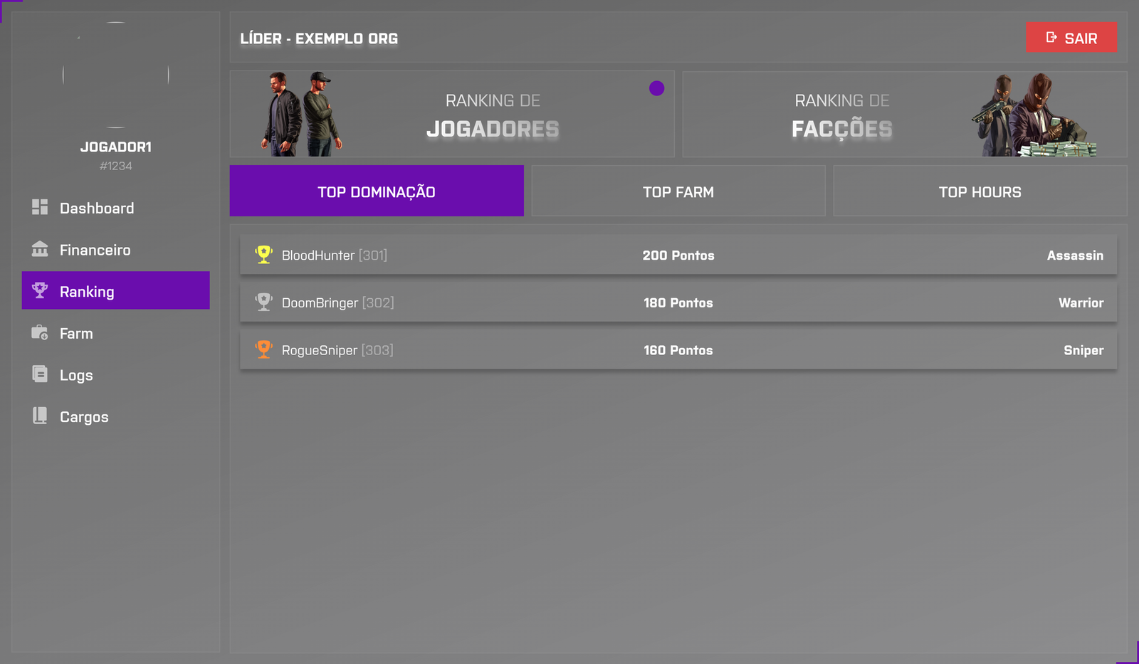 1 mês / TBS Group Manager — Painel de Organizações com Financeiro, Farm, Craft e Ranking - Imagem 8