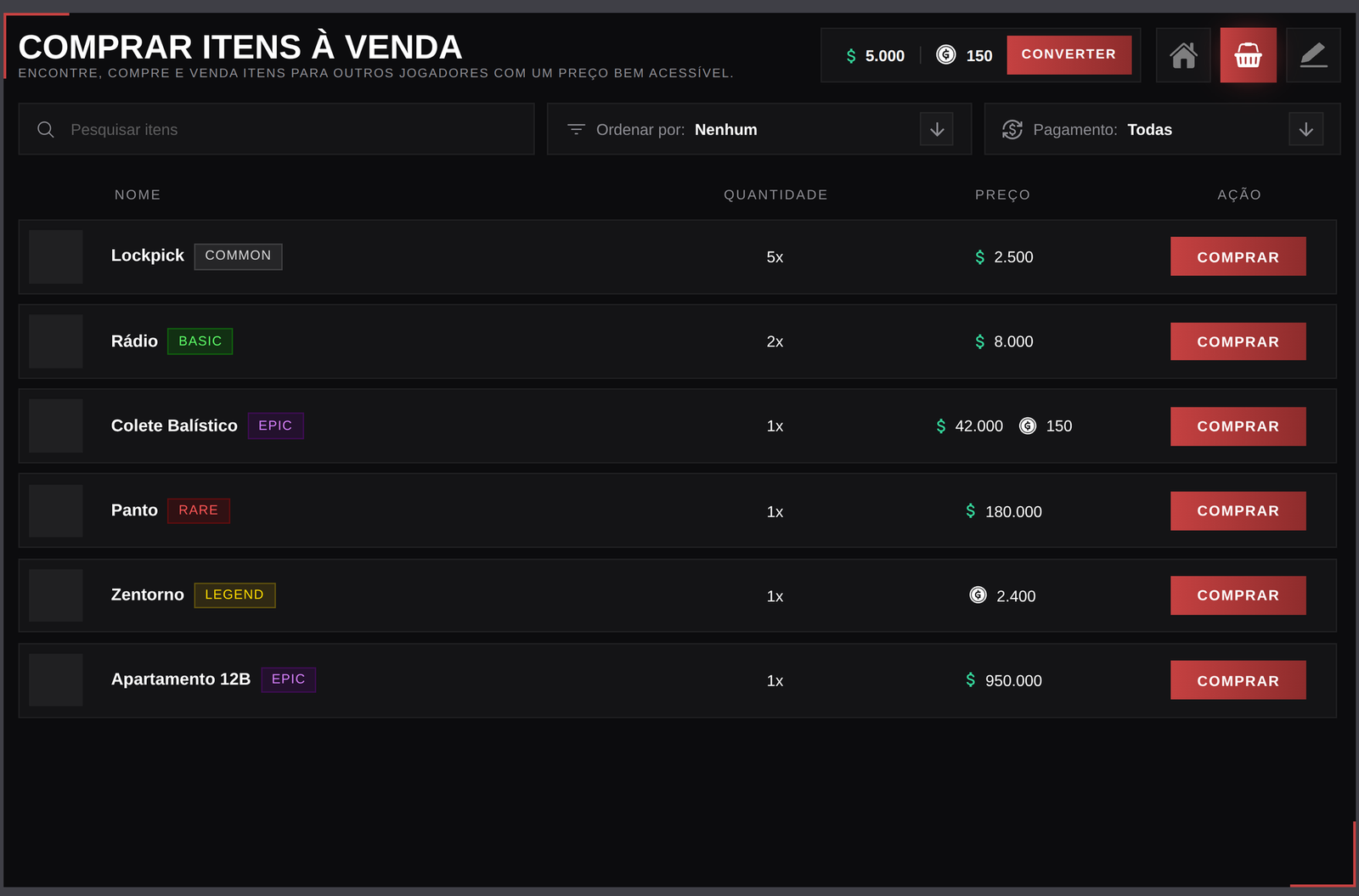 1 mês / TBS Marketplace — Mercado Player-to-Player com Moeda Premium e Taxas - Imagem 5