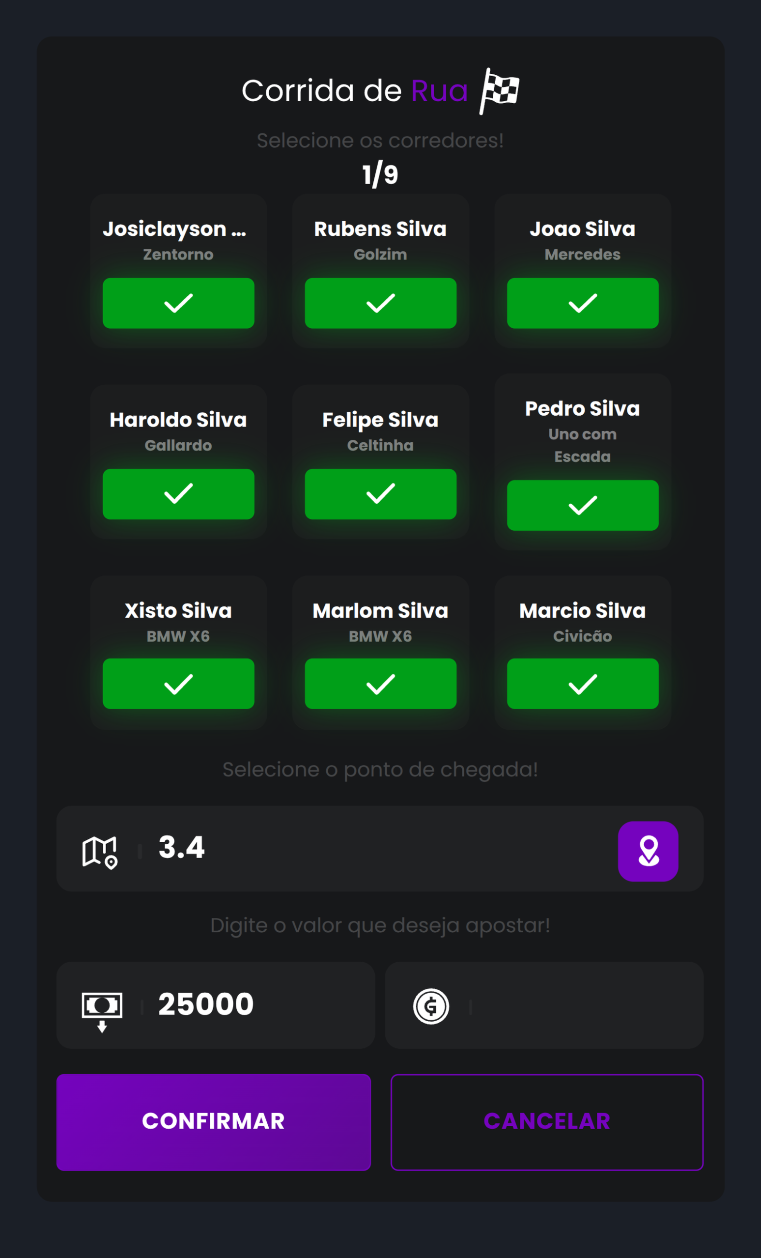 1 mês / TBS Race — Sistema de Rachas com Aposta, Convite e Leaderboard em Tempo Real - Imagem 6