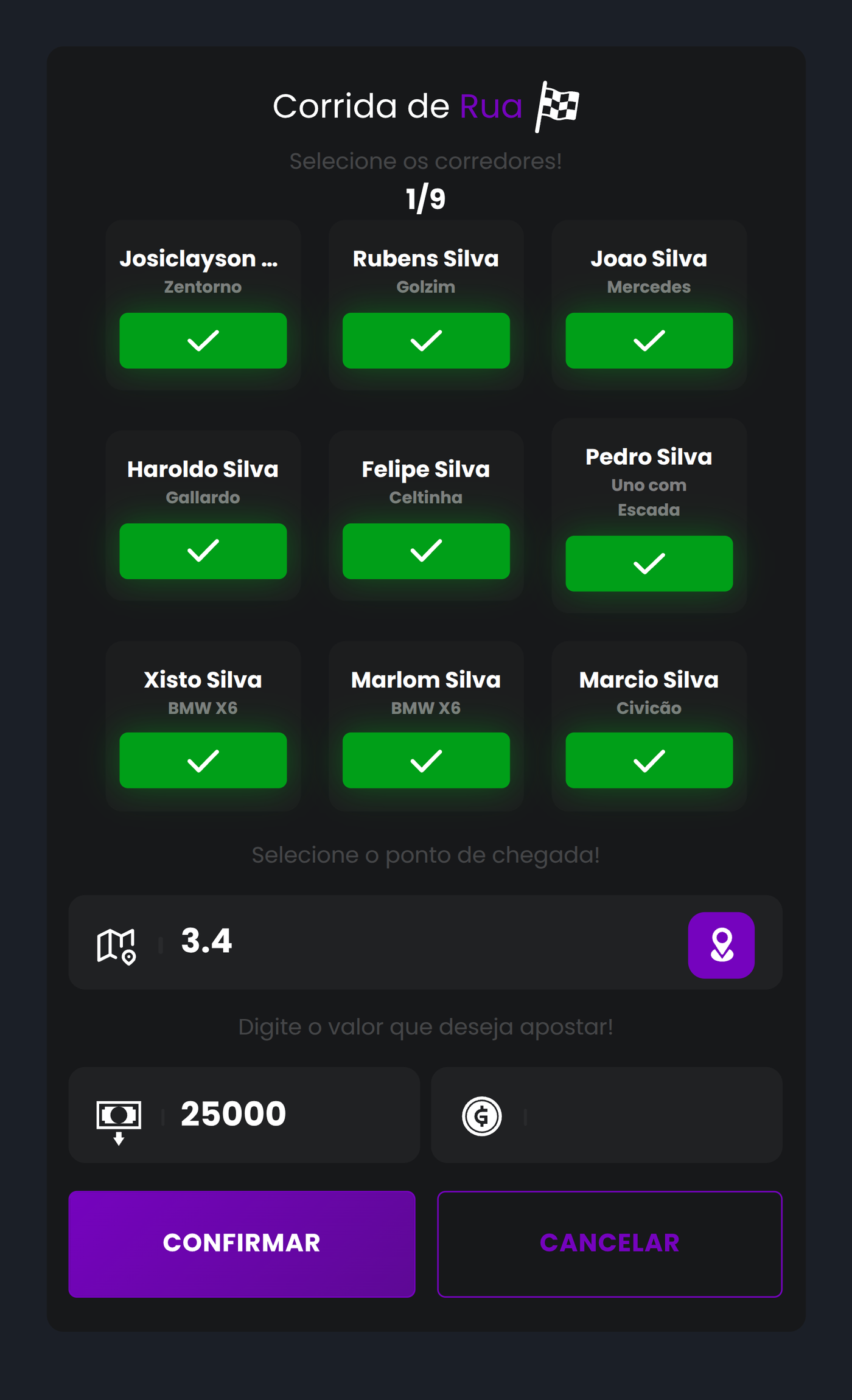 1 mês / TBS Race — Sistema de Rachas com Aposta, Convite e Leaderboard em Tempo Real - Imagem 8